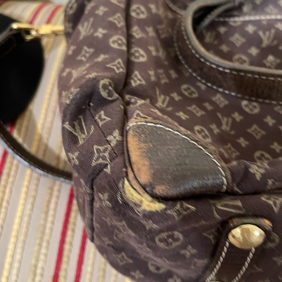 Louis Vuitton Sac a Langer Diaper Bag Brown Mini Lin Canvas authentic - Picture 3 of 6